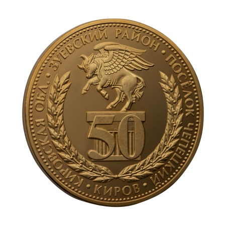 Мемориальная медаль монетного типа "50 лет со дня основания Зуевского района"